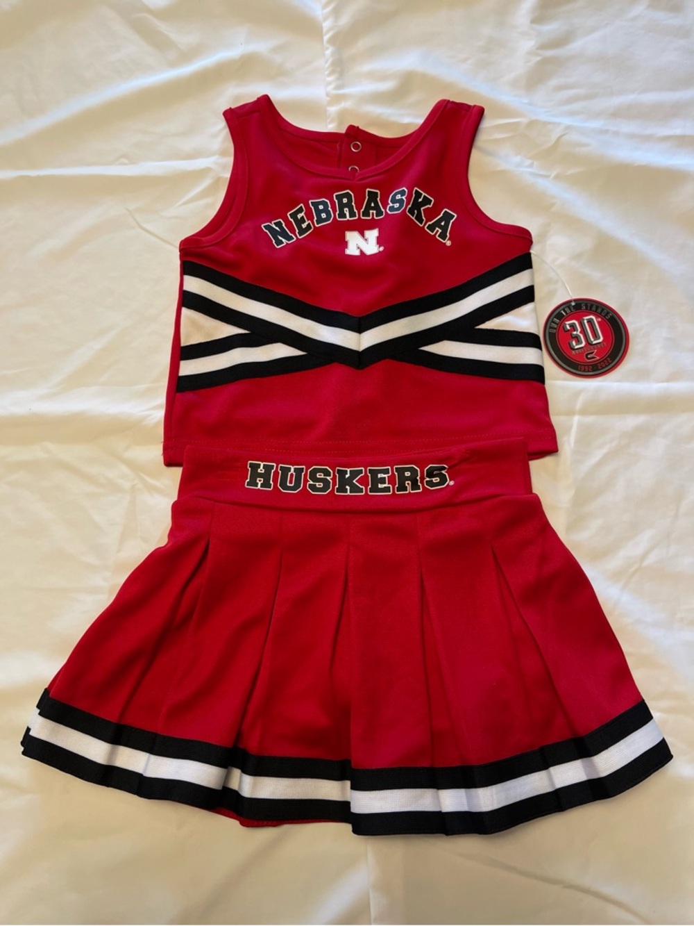 Nebraska Cornhuskers Red and Black Kids Cheerleader Costume Set